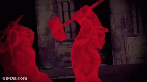 Red Carpet With Blood And Sword GIF