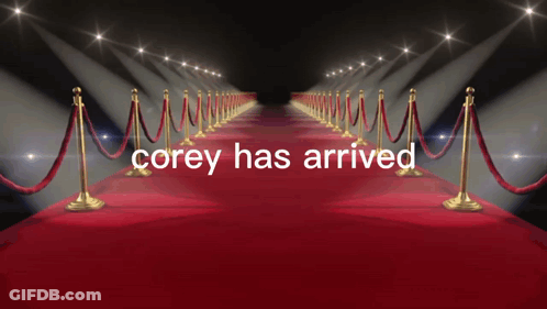 Red Carpet With Corey Has Arrived GIF