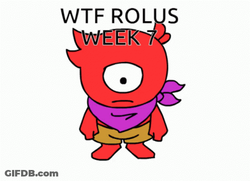 Red Cartoon Character Saying WTF Rolus Week 7 GIF