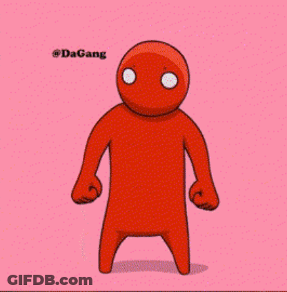 Red Cartoon Character Wearing Sunglasses Dagang GIF