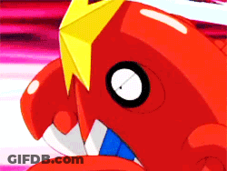 Red Cartoon Character With Yellow Star GIF