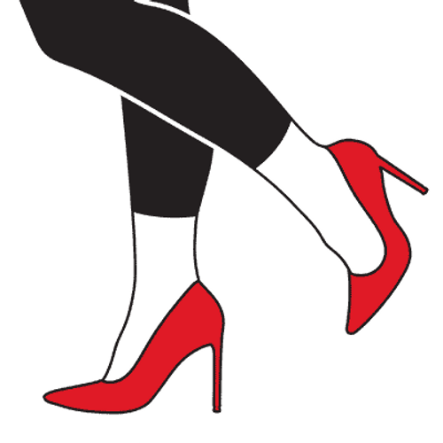 Red Cartoon Shoes With Heels GIF