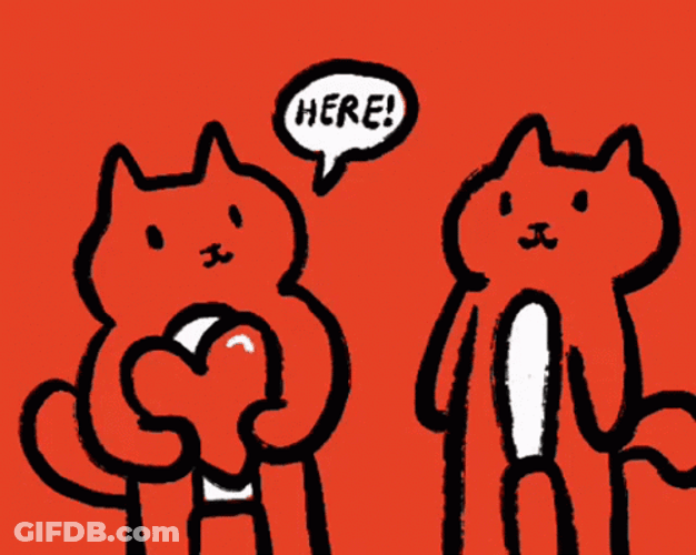 Red Cat Take My Heart GIF