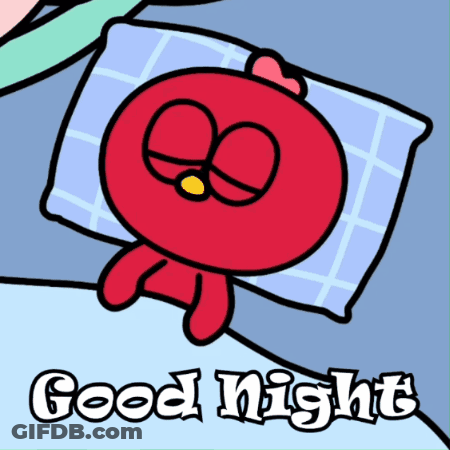 Red Chicken Sleeping On Blue Pillow GIF