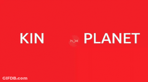 Red Circle Saying Kin-Planet GIF