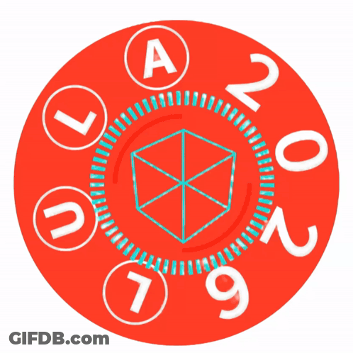 Red Circle With Cube And Letters A U L GIF