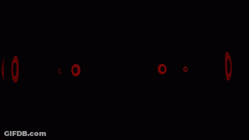 Red Circle With Letter O On Black Background GIF