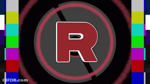 Red Circle With Line Through Letter R GIF