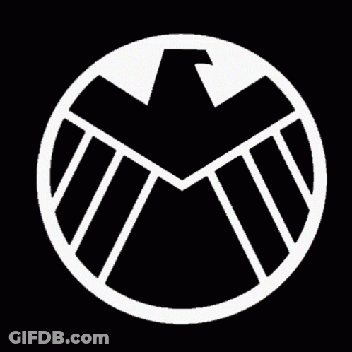 Red Circle With Skull And Shield GIF