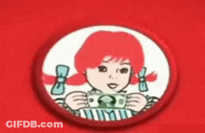 Red Circle With Wendy's Logo GIF
