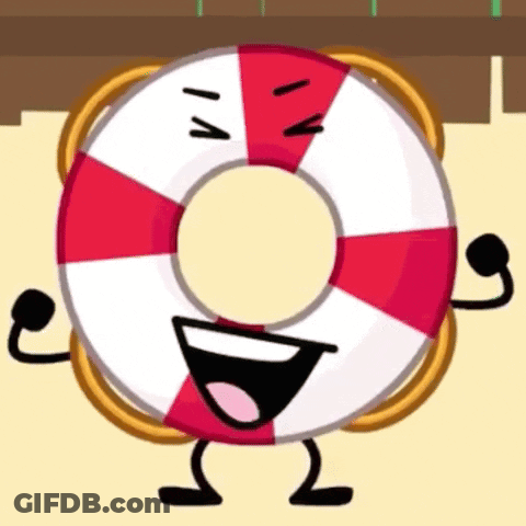 Red Circles Holding Save Ells Signs GIF