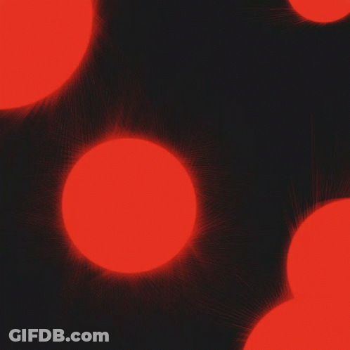 Red Circles On Black Background GIF