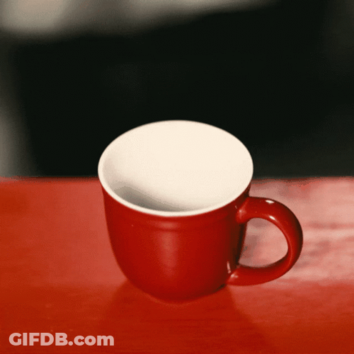Red Coffee Cigarette Cup GIF