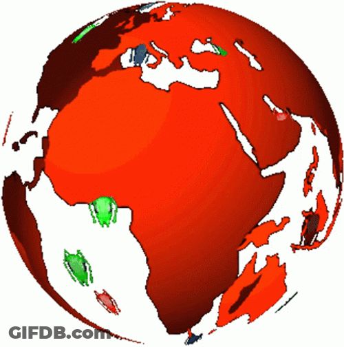 Red Colored Planet Earth GIF