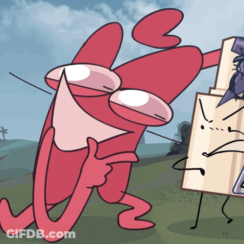 Red Crab With Glasses And Purple Hat GIF