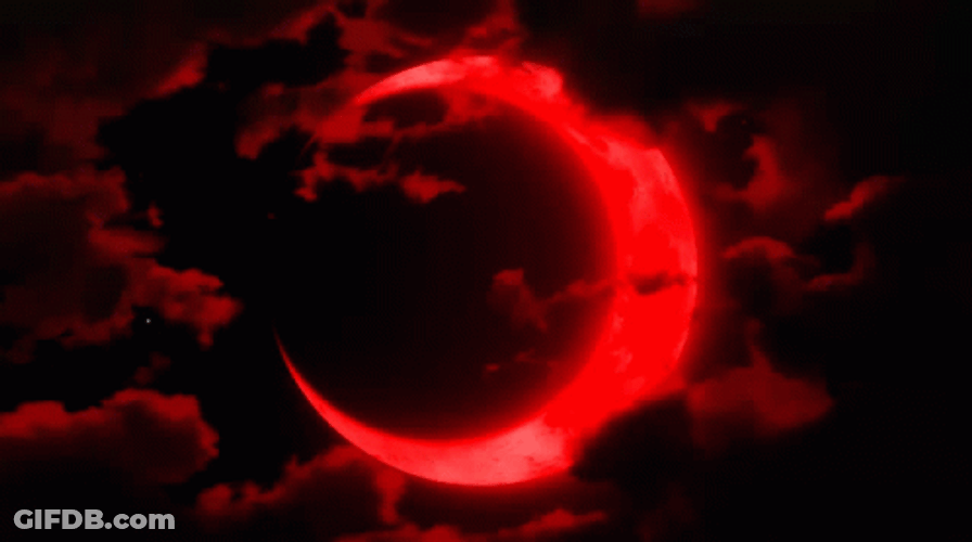 Red Crescent Moon GIF