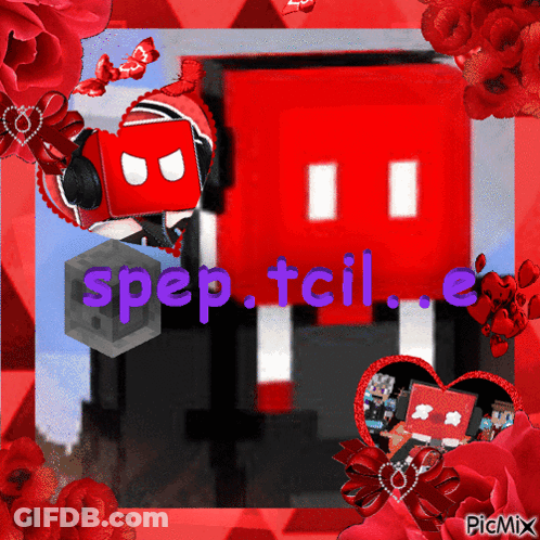 Red Cube Spep.tcil.e GIF