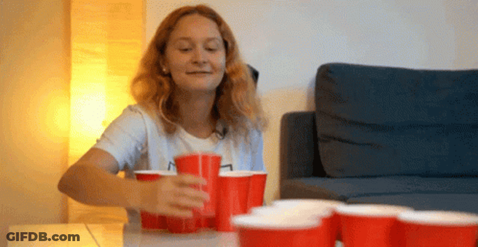Red Cup Beer Pingpong Cheers GIF