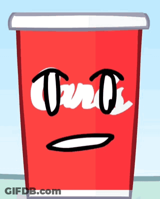 Red Cup With Face And Coca Cola GIF