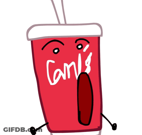 Red Cup With Straw Arms And Legs GIF