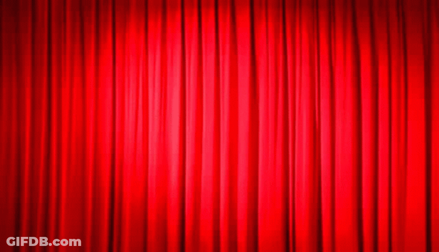 Red Curtain Opening And Moving GIF