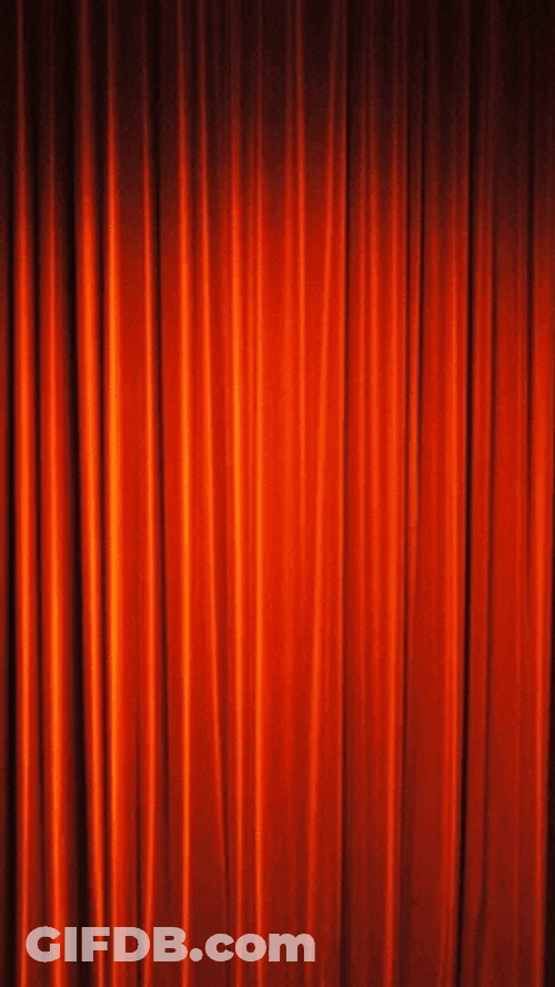 Red Curtain Opening Transition GIF