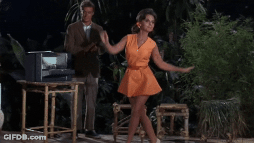 Red Dawn Wells In Pink Dress GIF