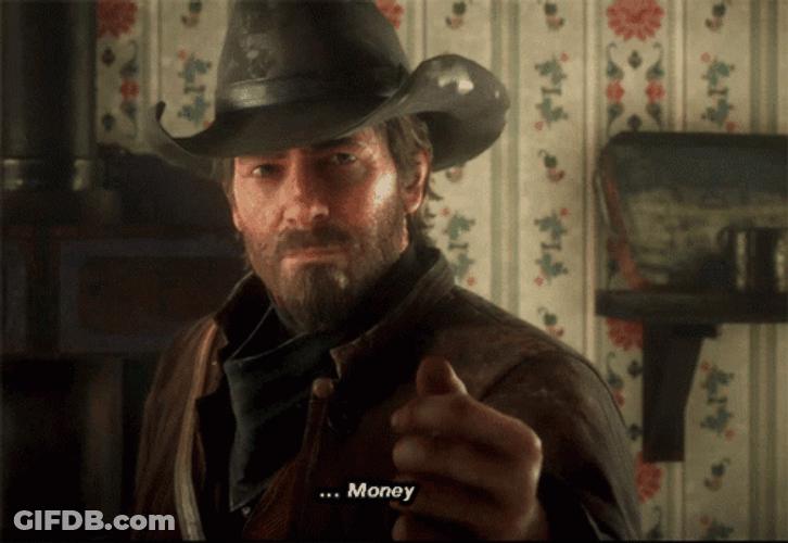 Red Dead Redemption 2 Arthur Morgan Money GIF