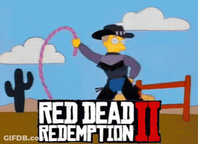 Red Dead Redemption 2 Simpson Meme GIF