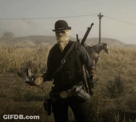 Red Dead Redemption 2 Slinging Guns GIF
