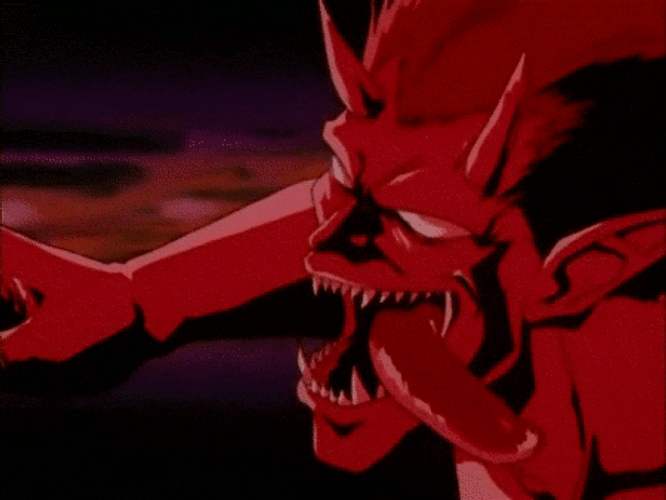 Red Demon Fighting Demon Slayer GIF