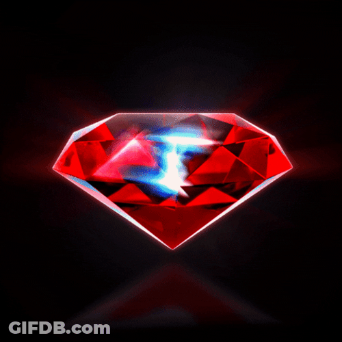 Red Diamond Ruby Gemstone Spinning Paris Fashion GIF