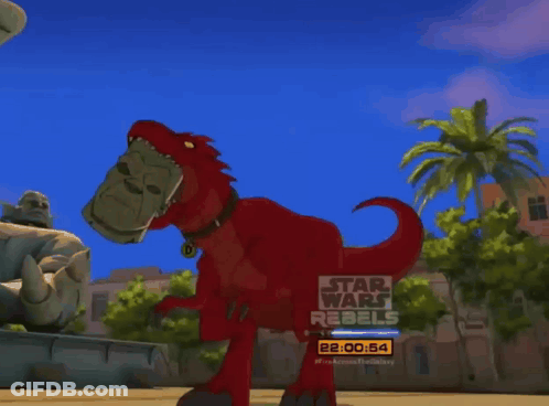 Red Dinosaur Star Wars Rebels GIF