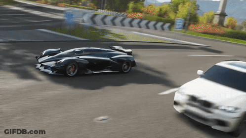 Red Dodge Challenger Driving GIF