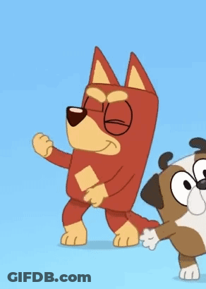 Red Dog Next To Brown And White Dog Eyes Closed GIF