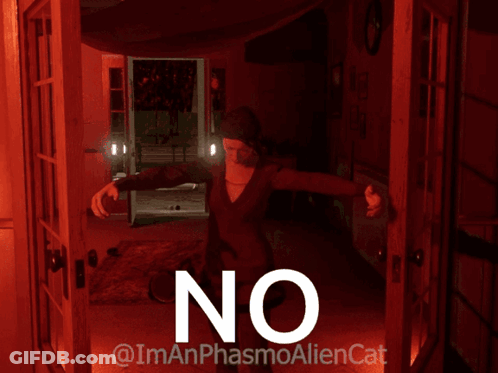 Red Door Saying No GIF