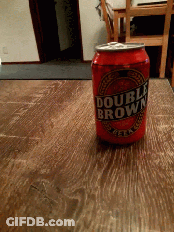 Red Double Brown Beer Can GIF