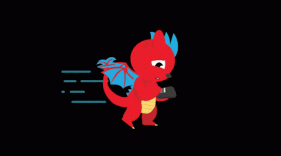 Red Dragon Go Go Go Flying GIF