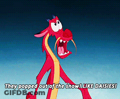 Red Dragon They Popped Out Of The Snow Like Daisies GIF
