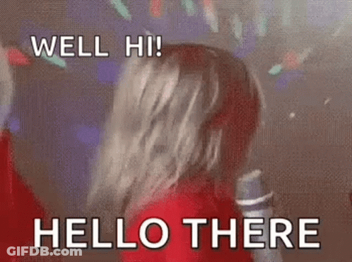 Red Dress Woman Says Well Hi Hello There GIF