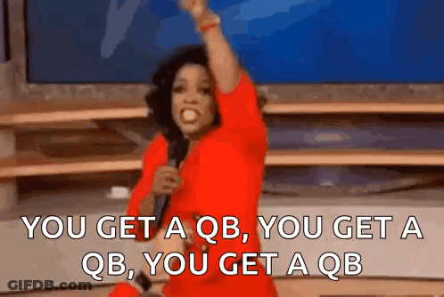 Red Dress Woman You Get A QB You Get A QB GIF