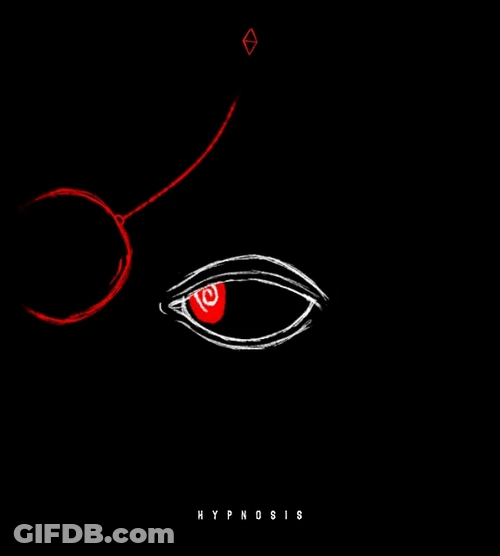 Red Eye Creepy Hypnosis Pendulum GIF