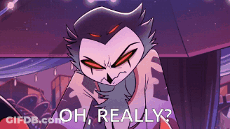 Red Eyed Bearded Cartoon Character Says Oh Really GIF