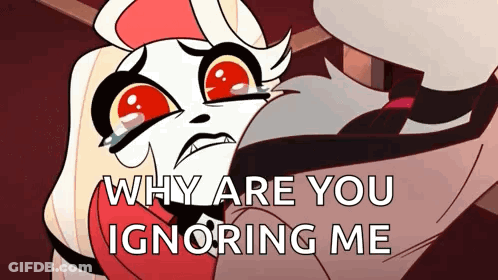 Red Eyed Cartoon Crying Why Ignoring Me GIF