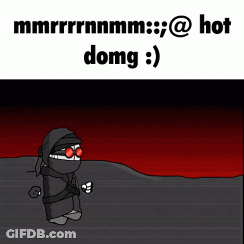 Red-Eyed Cartoon Dark Room @ Hot Domg :) GIF