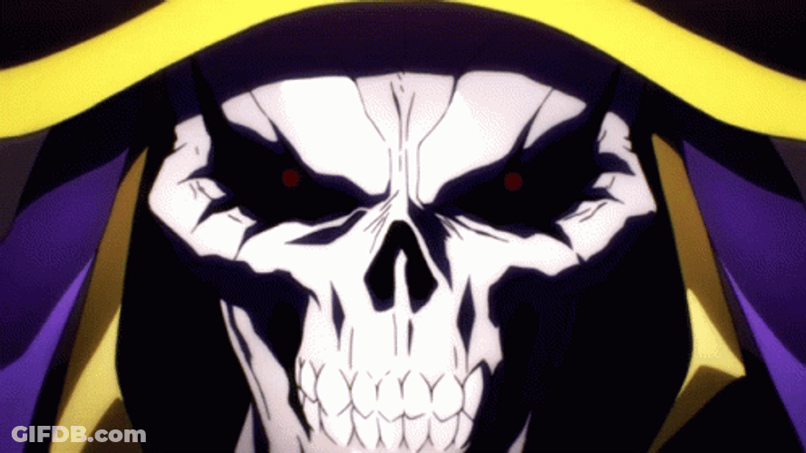 Red Eyed Skull Demon Anime GIF