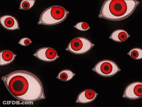 Red Eyes With Black Circles GIF