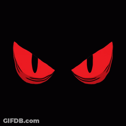 Red Eyes With Black Outline GIF