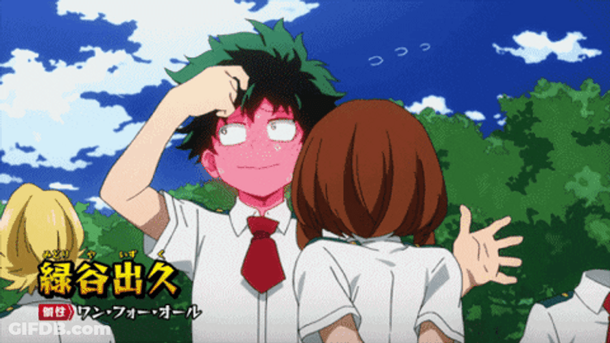 Red Face Midoriya Embarrassed GIF