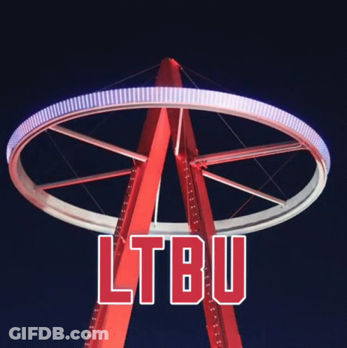 Red Ferris Wheel With Word Ltbu GIF